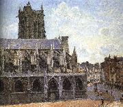 Church under the sun Camille Pissarro